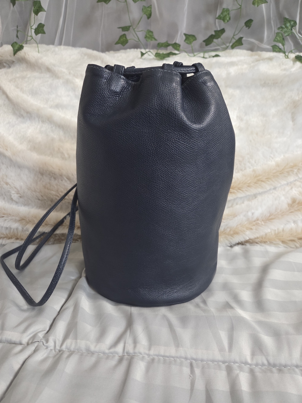 Etro Milano Blue Leather Bucket Backpack